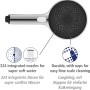 Wenko Handbrause Softwater Chrom mit Antikalk-Noppen und 324 Düsen für sanftes Wasser.