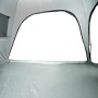 Innenansicht: Graues vidaXL Strandzelt mit offenem Eingang und Fenster.