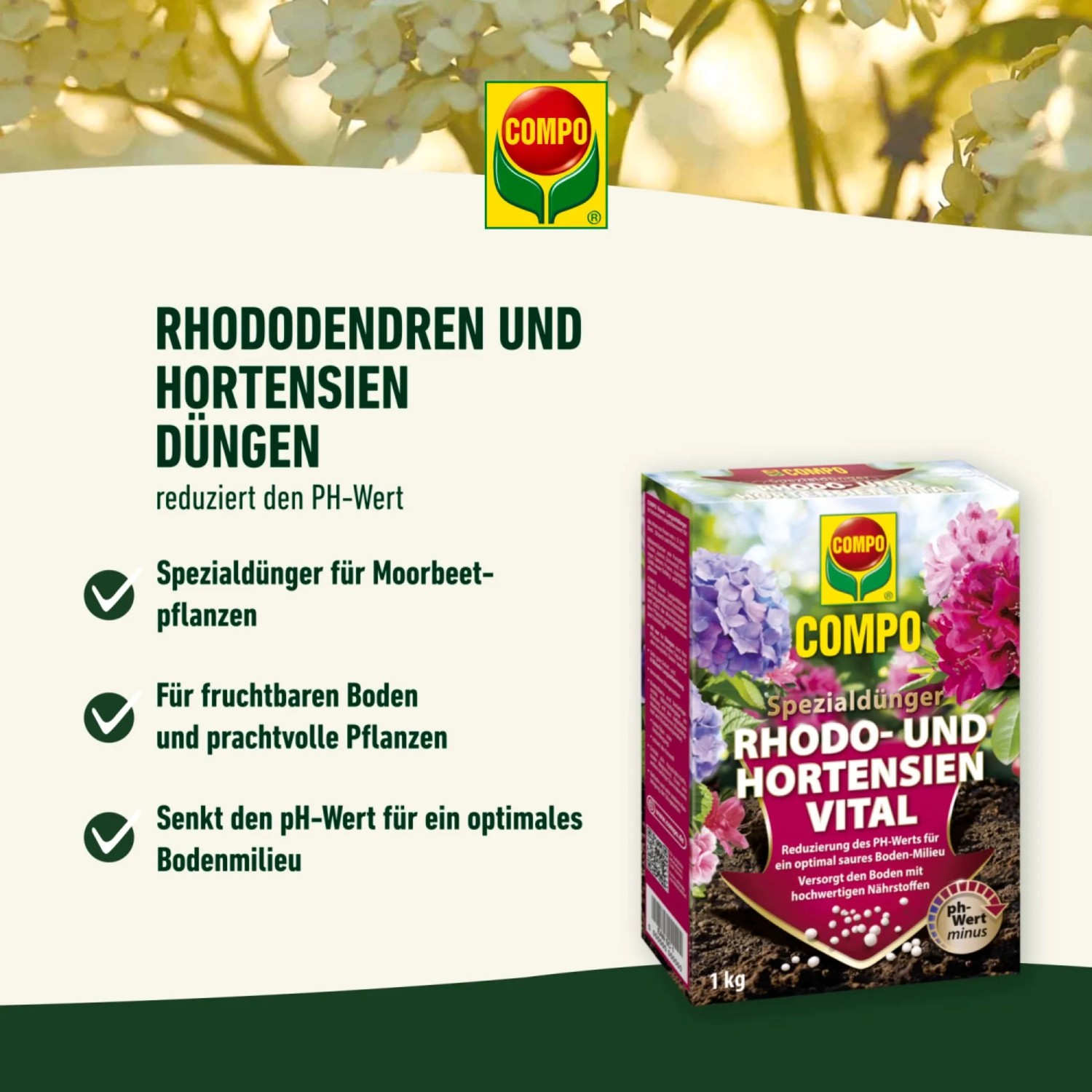 Compo Rhododendren- & Hortensien-Dnger Vital 1 kg kaufen bei OBI