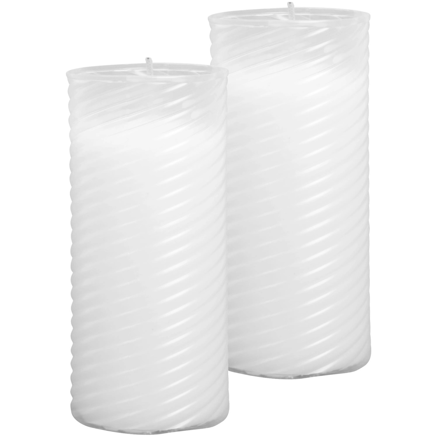 HS Candle 2er Pack Ersatzkerze Nachfüllkerze Weiß 13 cm N3 günstig online kaufen