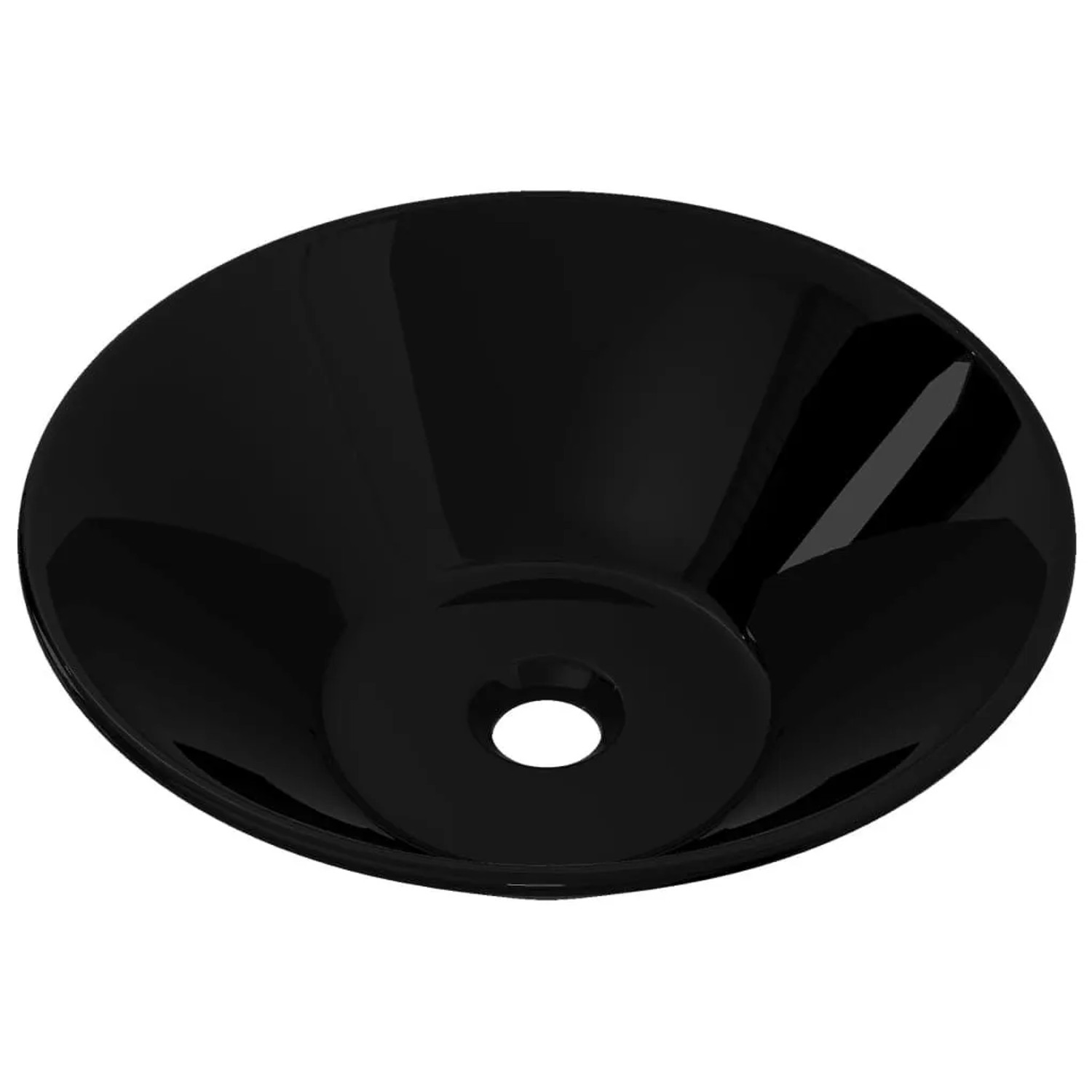 vidaXL Keramik Waschbecken Schwarz Rund 141927 günstig online kaufen