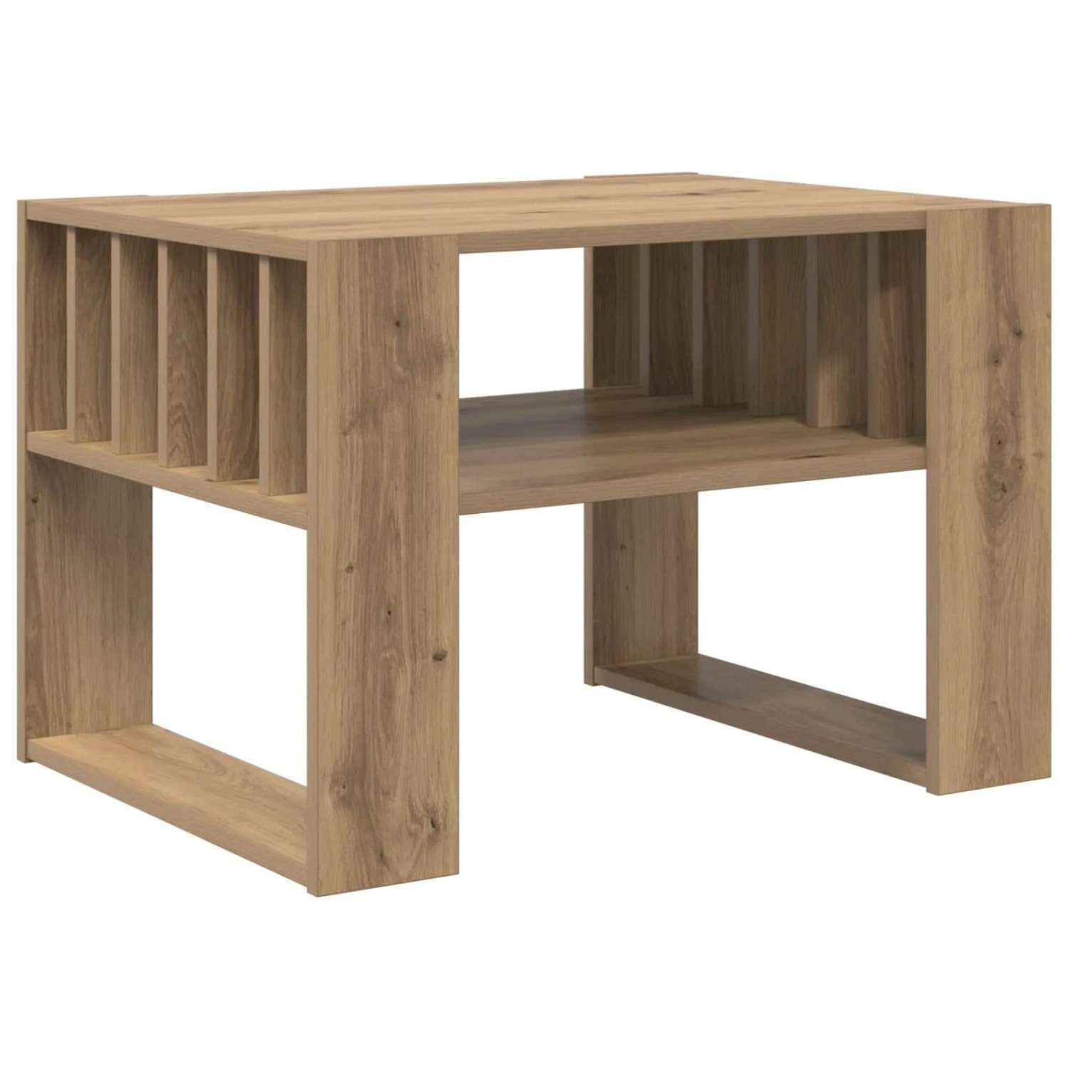 vidaXL Couchtisch Artisan-Eiche 66 x 49,5 x 45 cm Holzwerkstoff 8000123