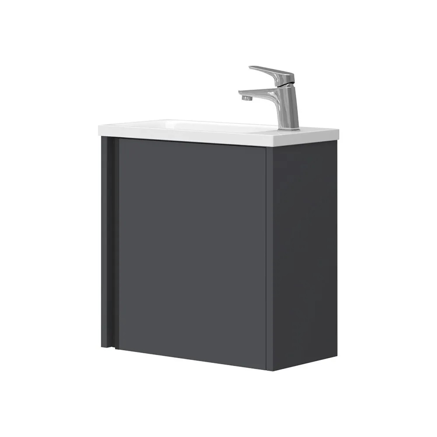 Vicco Waschbeckenunterschrank Kleo Anthrazit 50 x 50 2-teilig