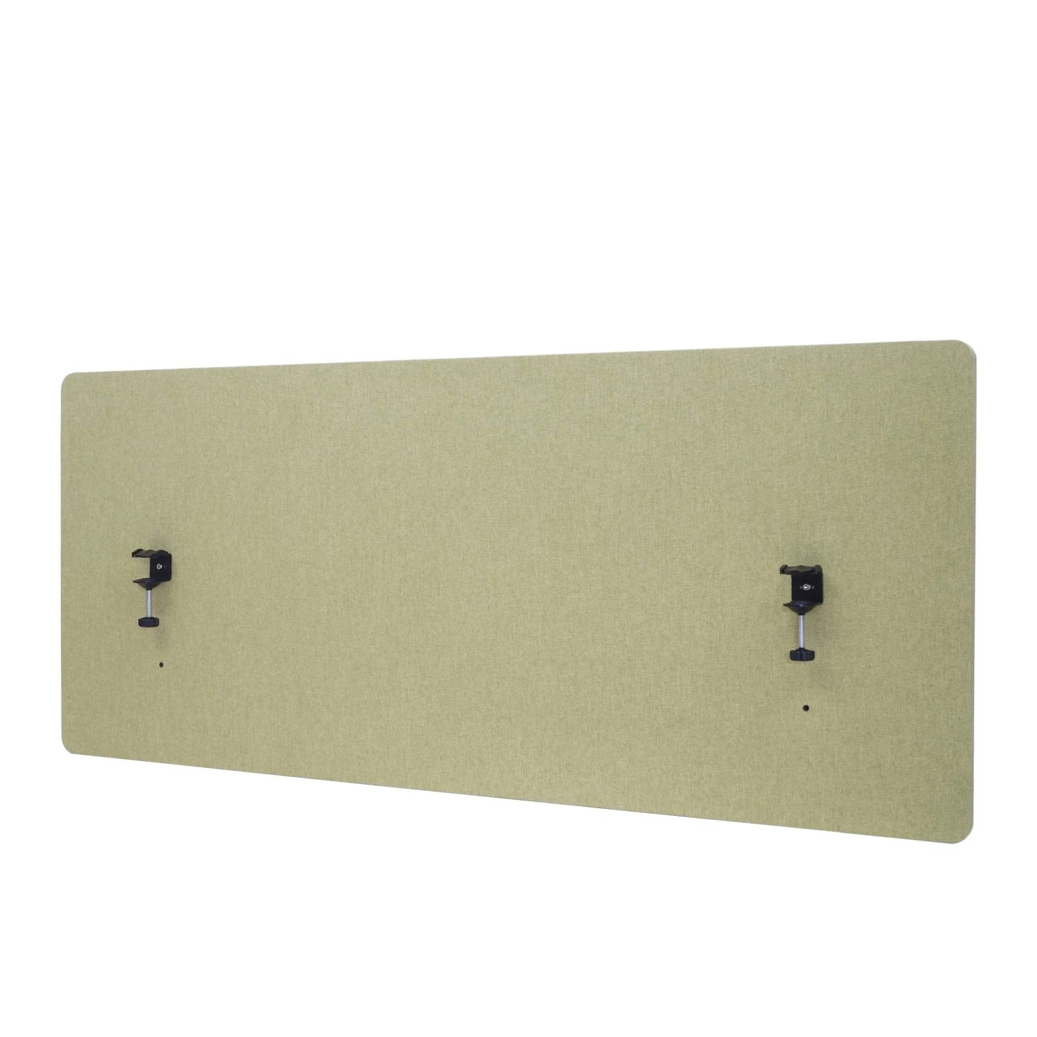 MCW Akustik-Tischtrennwand G75 Doppelwandig Stoff/Textil 60x140cm Grün