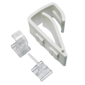 Gardinia Klemmträger EasyClick, 2er-Pack, weiß, für Gardinenschienen, Montage ohne Bohren.