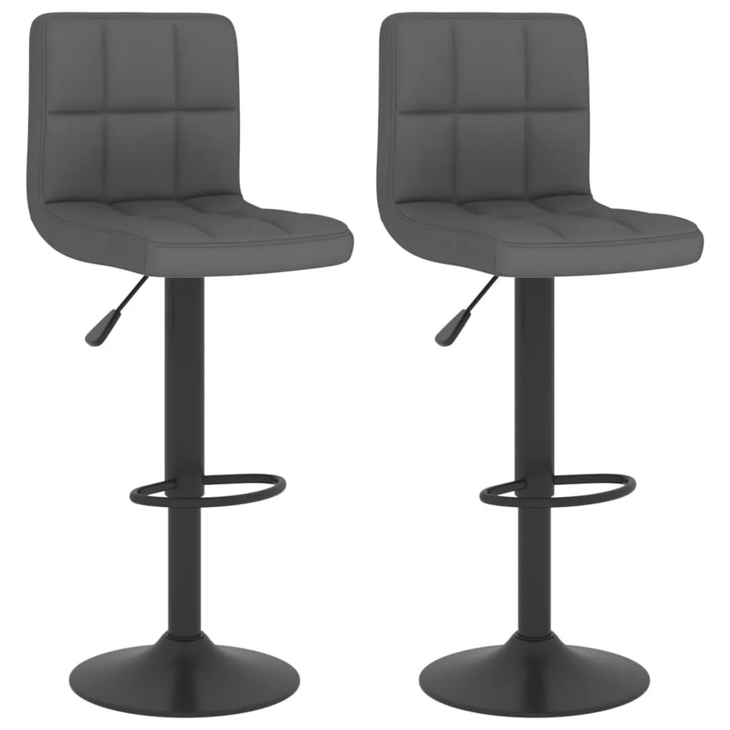 vidaXL Barhocker 2 Stk Dunkelgrau Stoff 334281
