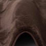 Detailaufnahme: Schoko-farbener Pergamon Luxus Fellteppich (160x230cm). Weicher Kurzflorteppich.