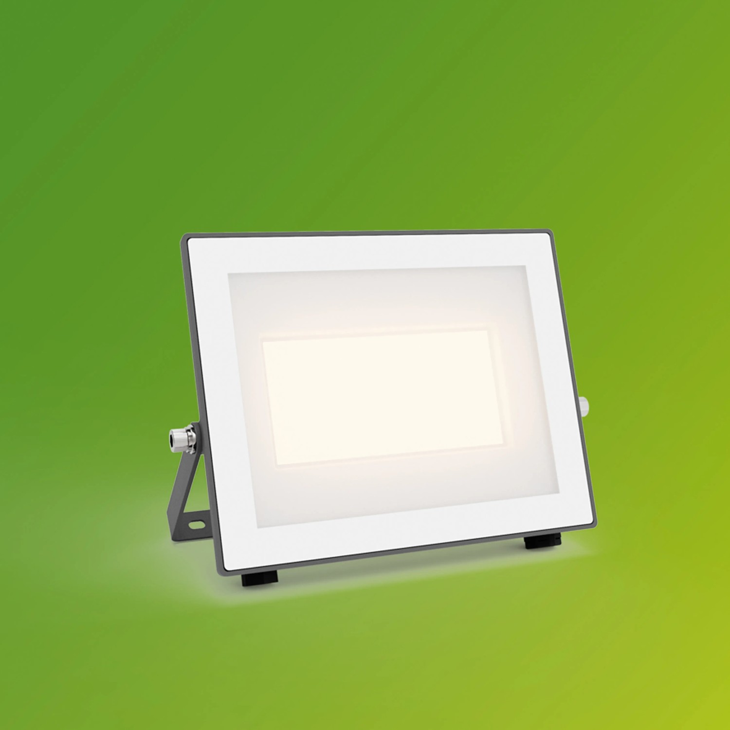 Anthrazitfarbener Philips LED-Außenstrahler Lois UltraEffizient mit warmweißem Licht.