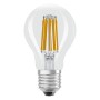 Osram LED-Lampe E27 in Glühlampenform A100, 7.2W, 2700K. Klare LED Filament Lampe.