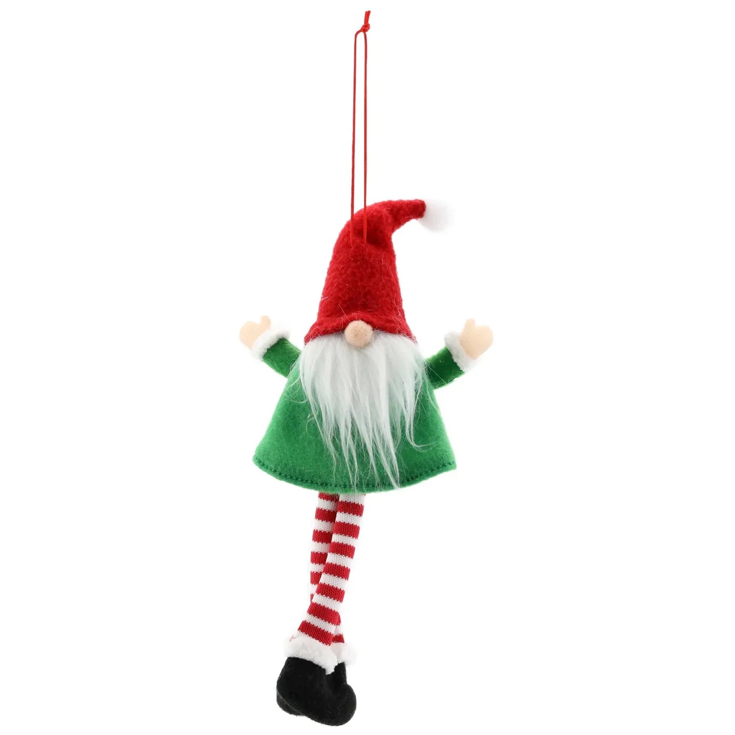 TERESA'S COLLECTIONS Weihnachtszwerg-Statue Aus Metall – 61 Cm Hoch, Rot-weiß, Für Garten & Innenbereich
