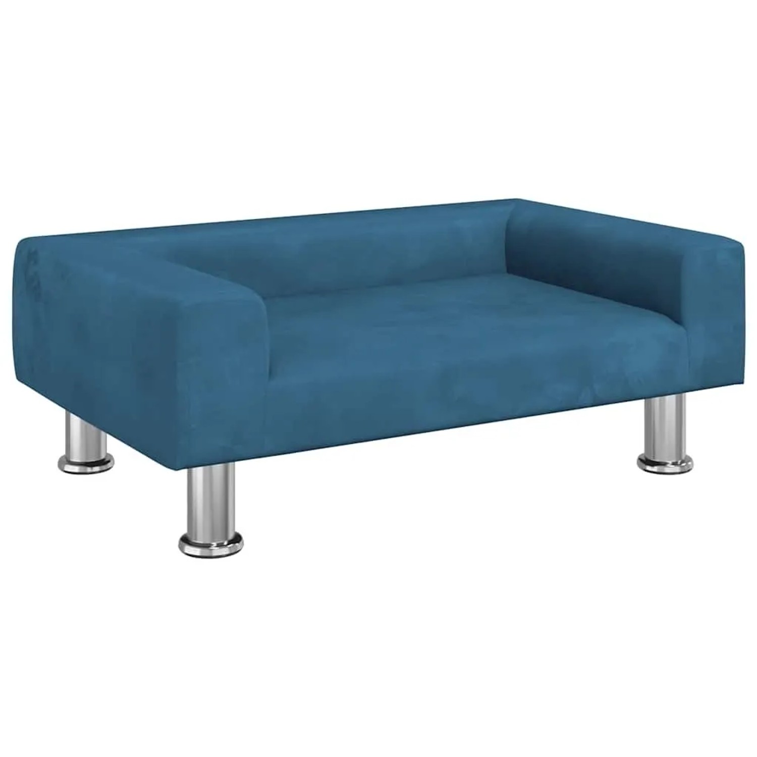 vidaXL Kindersofa Blau 70x45x26,5 cm Samt 3196329