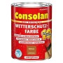 Dose Consolan Wetterschutzfarbe Rehbraun, seidenglänzend. Holzfarbe für Aussen, bis 10 Jahre Wetterschutz.