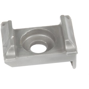 Floraworld Auflagebock aus Kunststoff, silber, für Zaunbau & Sichtschutz.