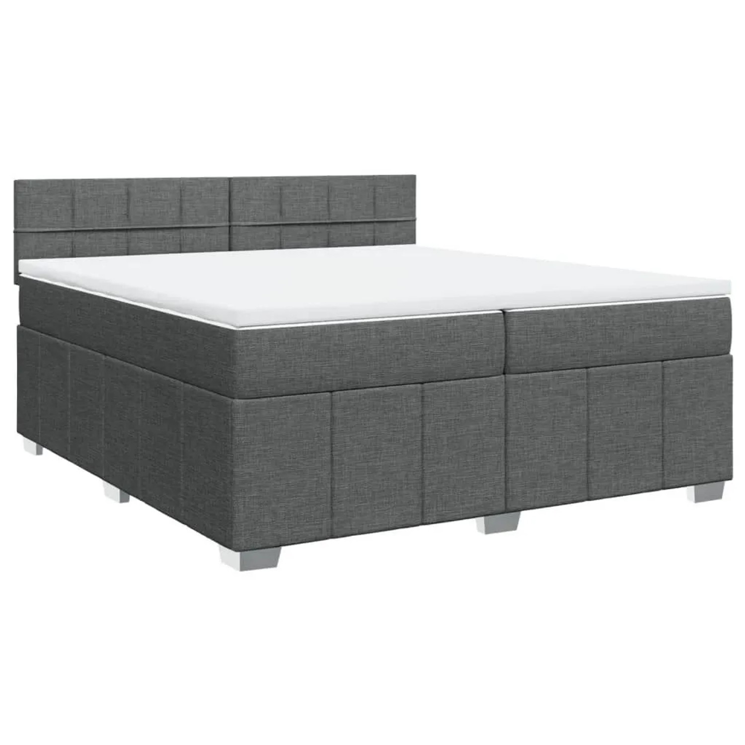 vidaXL Boxspringbett mit Matratze Dunkelgrau 200x200 cm Stoff 3289476 günstig online kaufen