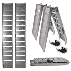 TRUTZHOLM klappbare Auffahrrampen, 2er Set, 180cm, Traglast 400kg, Zubehör für Autoanhänger.