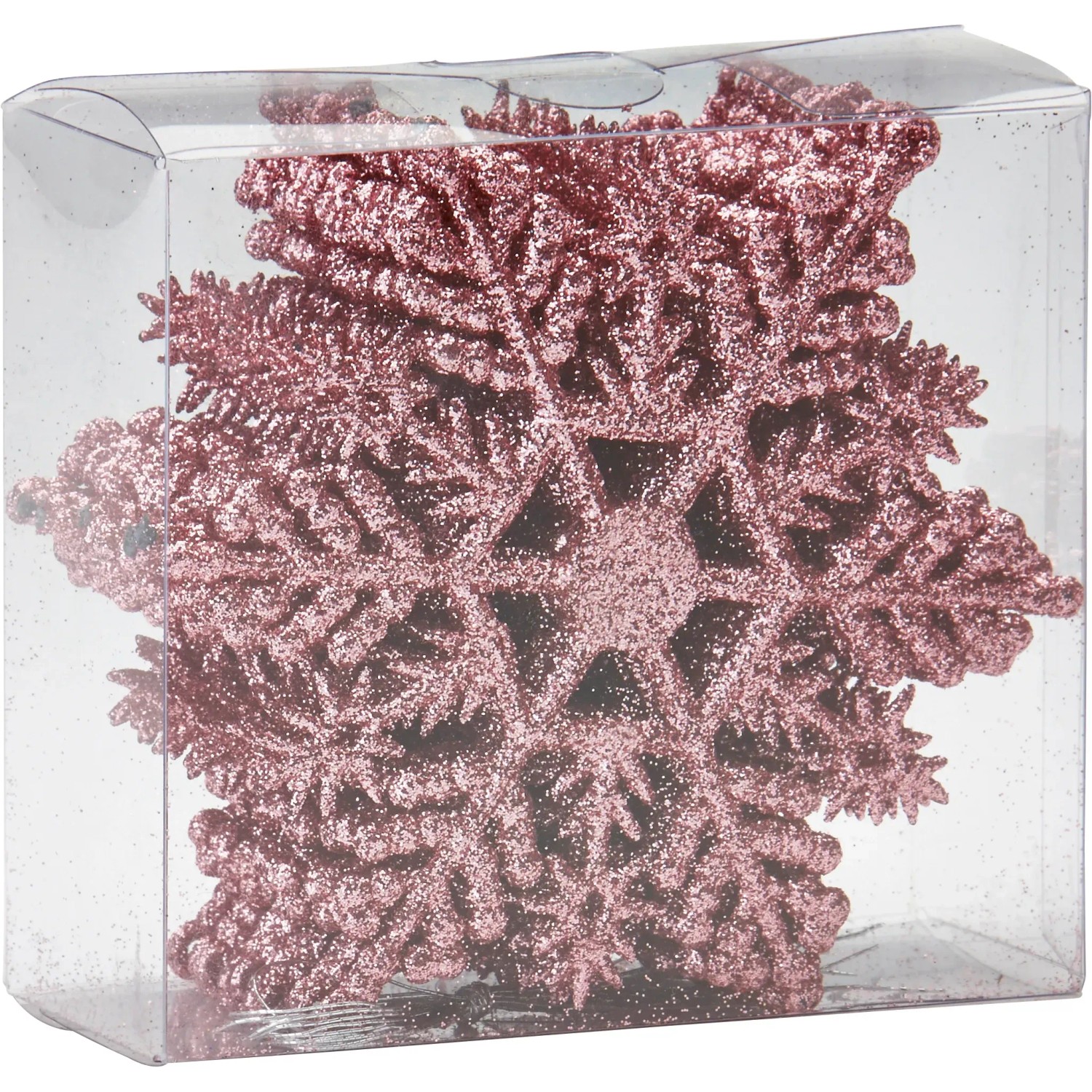 Schneeflocken-Set 12-teilig Pink
