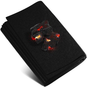 Evocamp feuerfeste Unterlage 30x30cm mit glühender Kohle, Grillzubehör für Brandschutz.