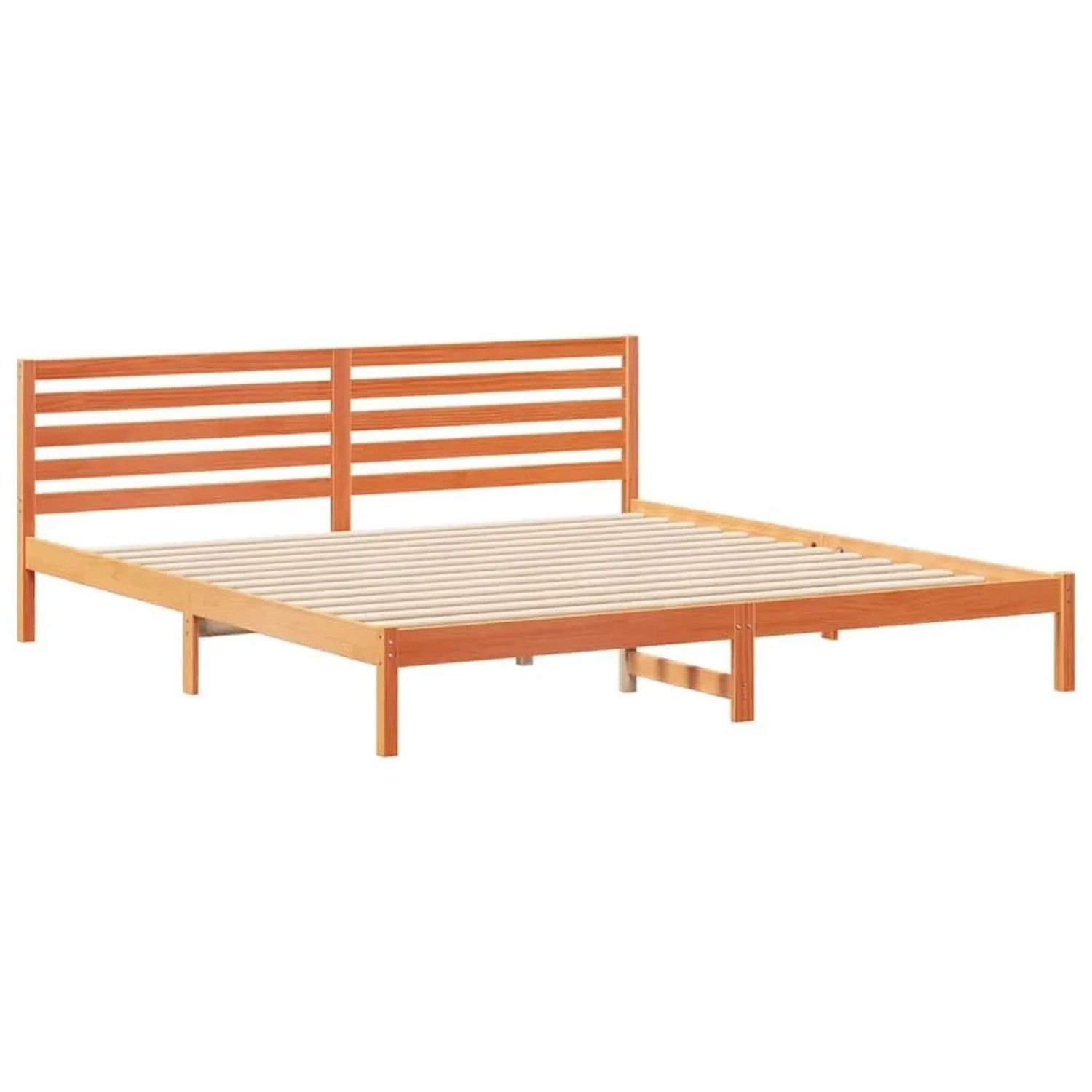 vidaXL Bettrahmen Wachsbraun 180 x 210 cm Massives Kiefernholz 872319