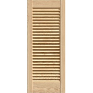 Rohe Classen Lamellentür aus Kiefernholz, 69x39,4x2,1 cm, mit offenen Lamellen.