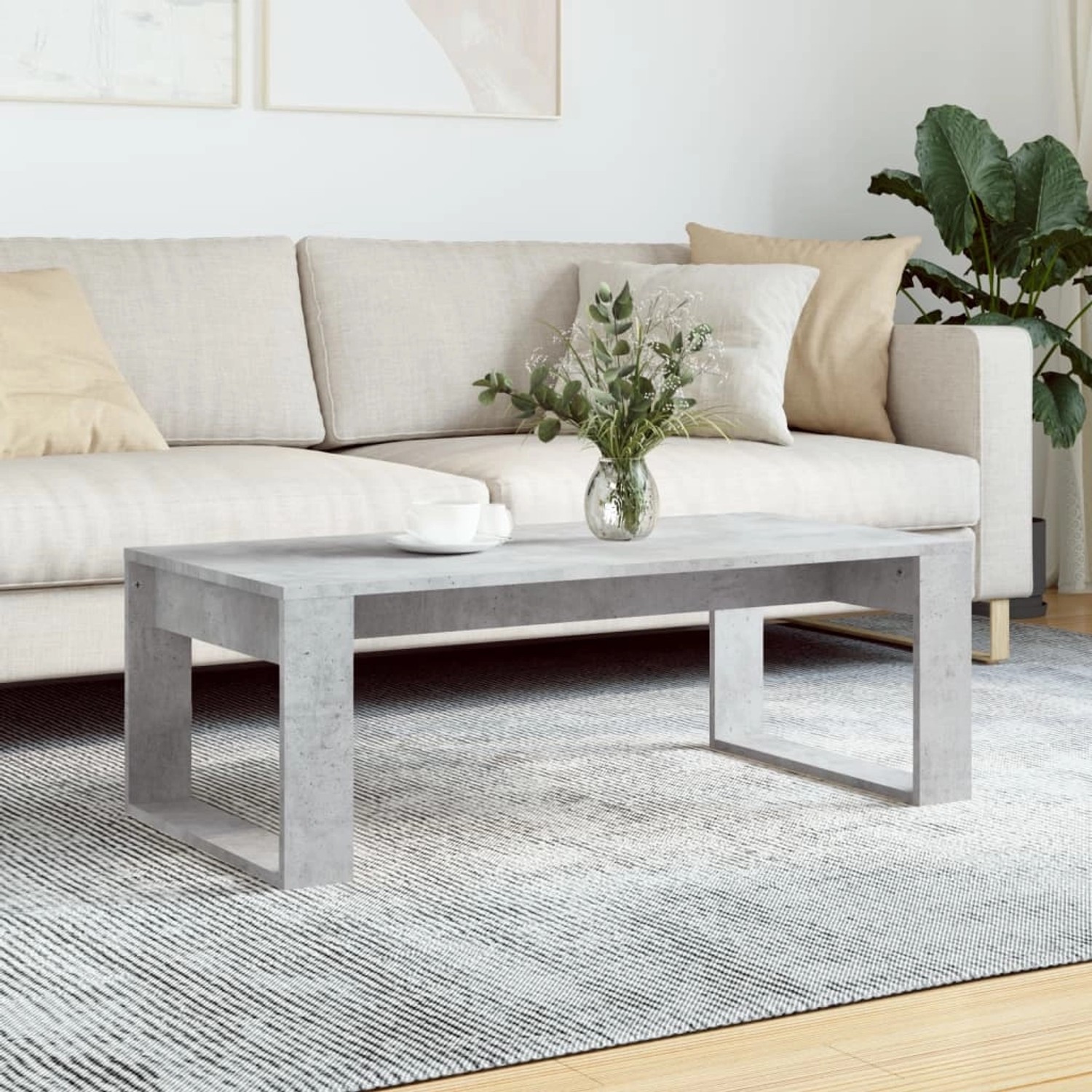 vidaXL Couchtisch Betongrau 102x50x35 cm Holzwerkstoff günstig online kaufen