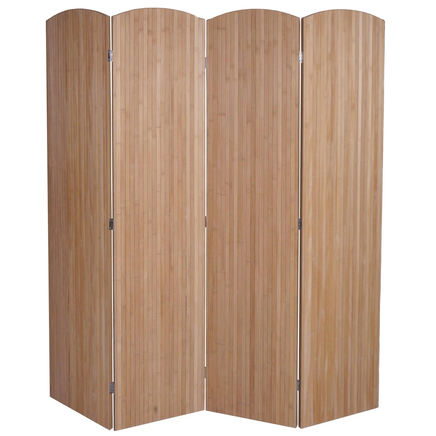 MCW Bambus Paravent O30 Zusammenklappbar 4 Paneele 170x162cm