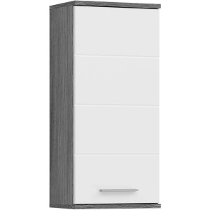 Bad-Hängeschrank Blake in Rauchsilber, 35 cm breit, für Badezimmer.