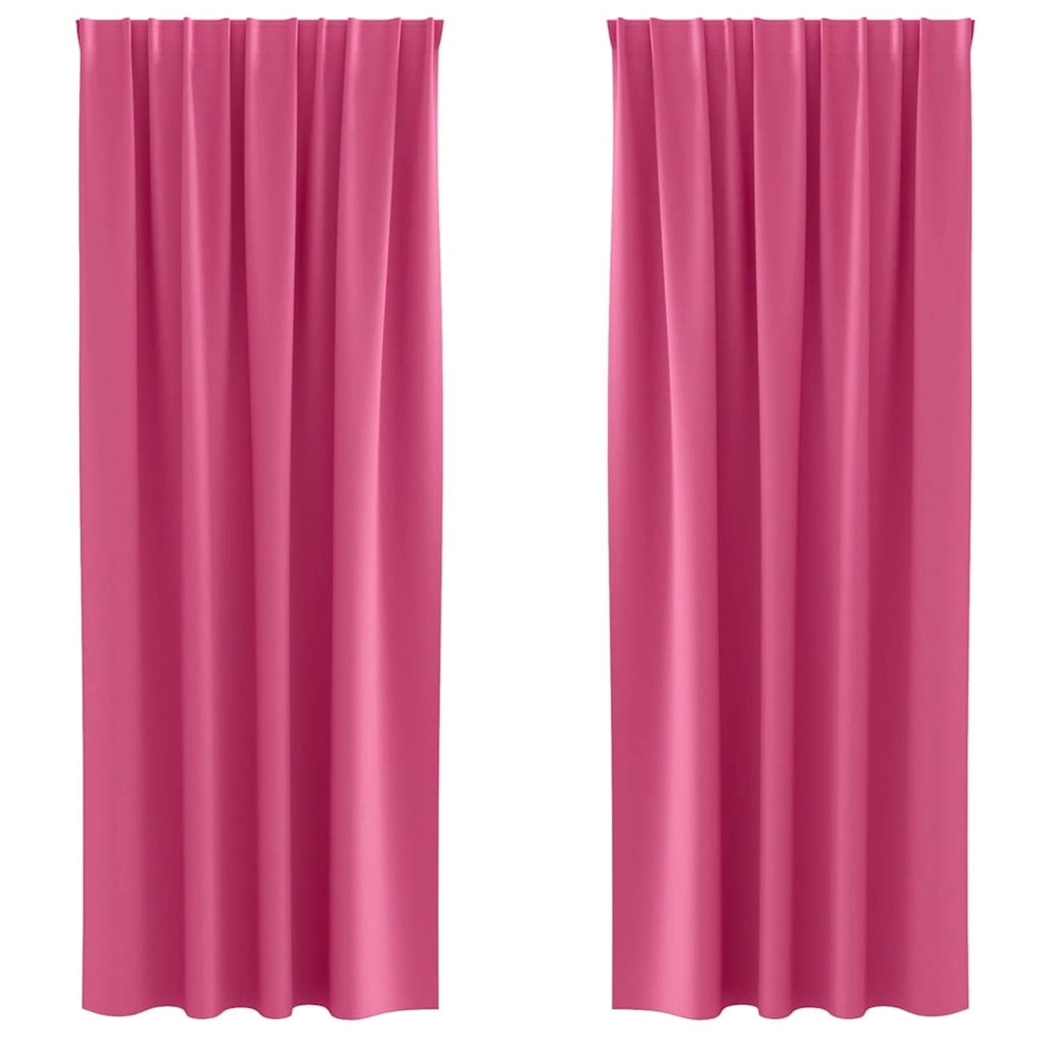 vidaXL Verdunkelungs-Vorhänge mit Ringen Helles Pink Polyester 4107515 günstig online kaufen