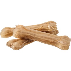 Primox Kauknochen, 5 Stück, 11 cm. Hunde-Snack aus Rinderhaut für natürliche Beschäftigung.