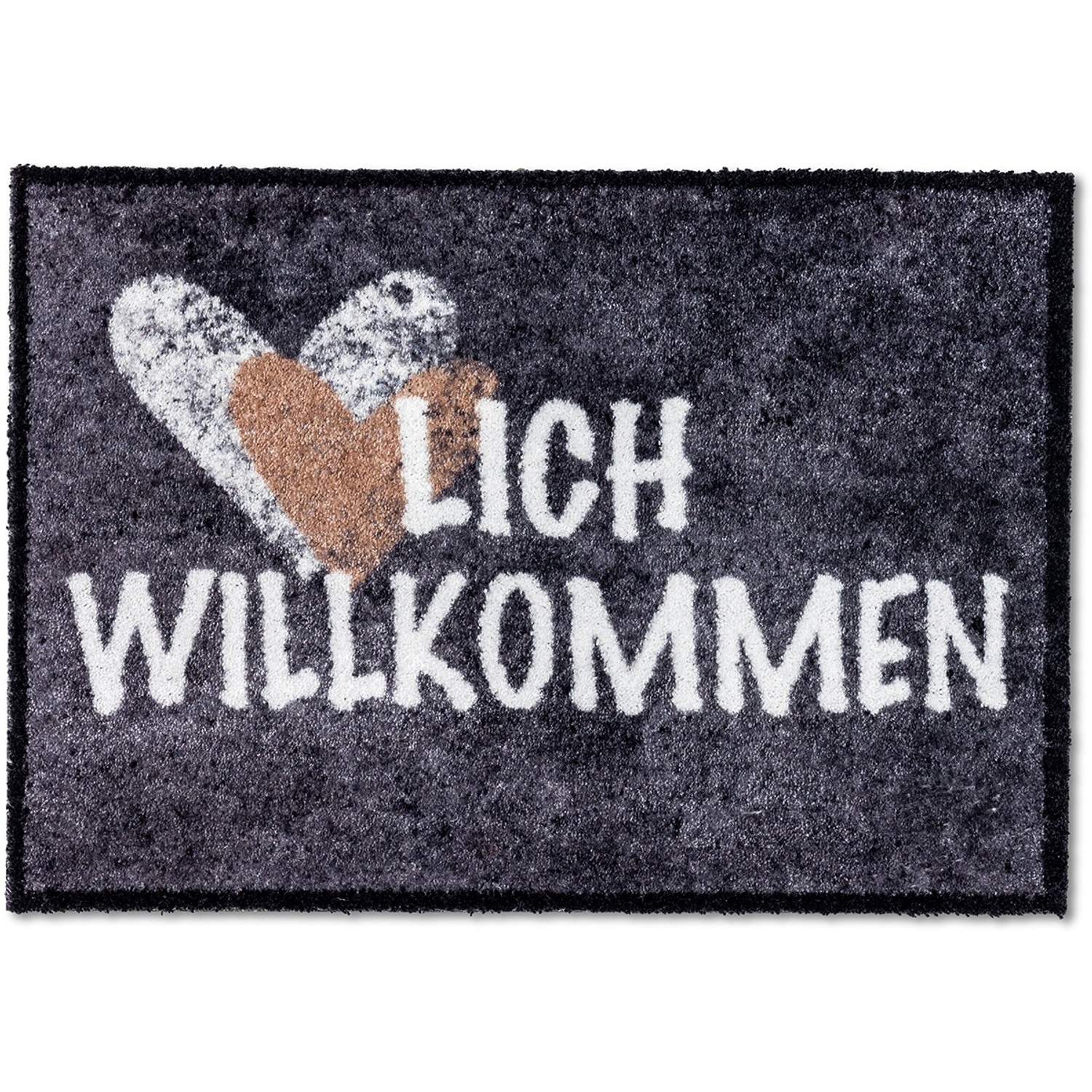 Astra Sauberlaufmatte Pure und Soft 50 cm x 70 cm Willkommen Grau günstig online kaufen