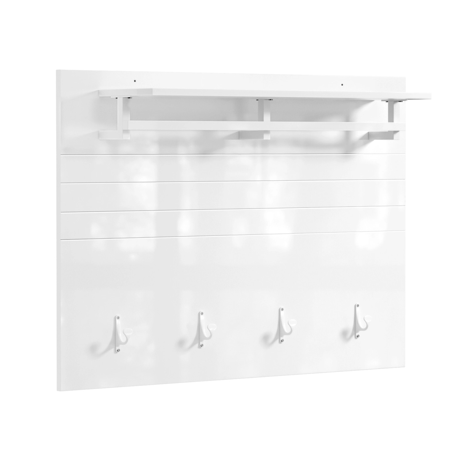 SoBuy Wandgarderobe Garderobenleiste mit Regal und Haken Garderobenpaneel f günstig online kaufen