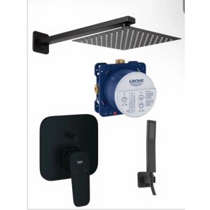 Grohe UP Grundkörper Grohe Cubeo Schwarz Matt Kreabad Kopfbrause Set 30x30 Cm Kreabad Handbrause Set Schwarz Matt