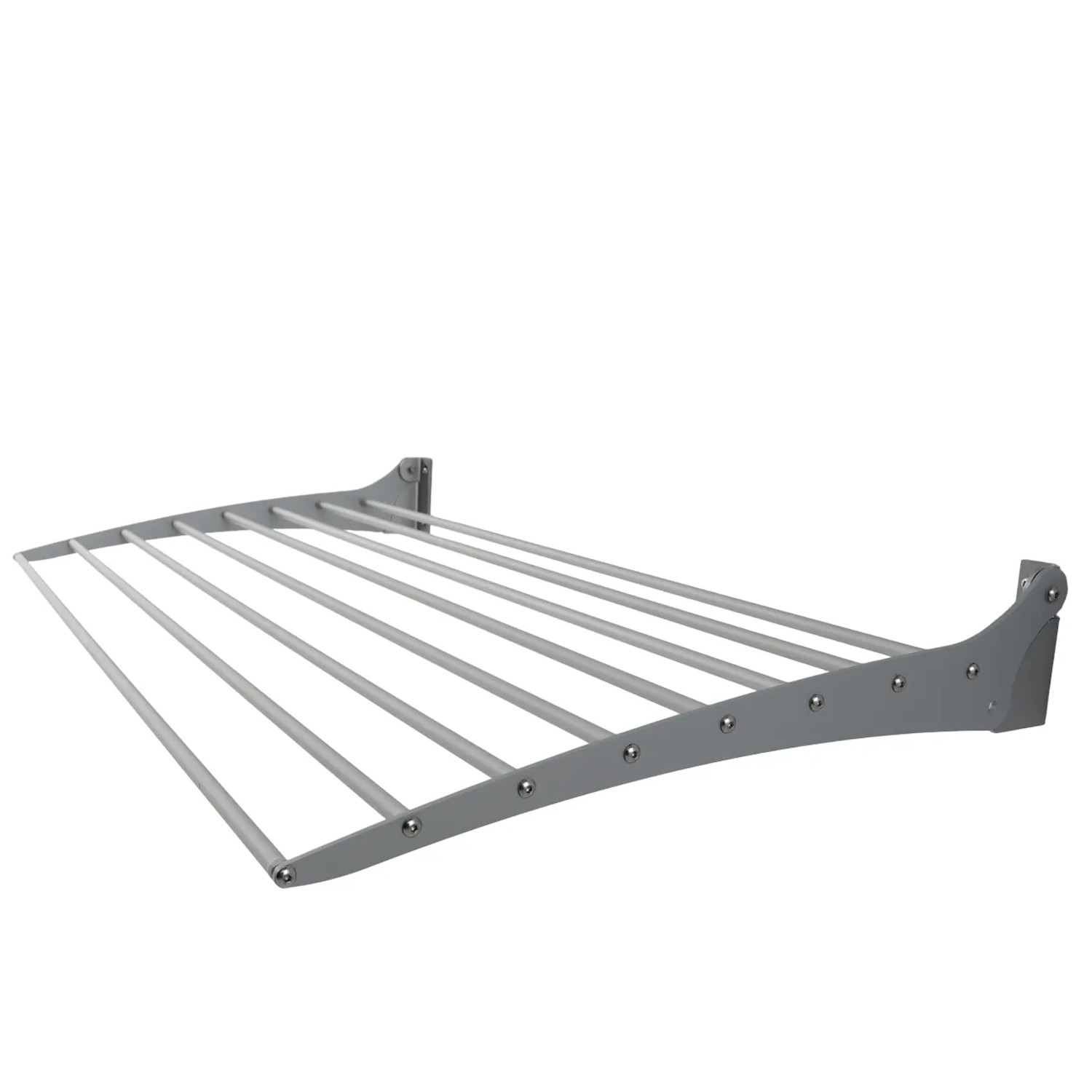 Foxydry Wäscheständer Zur Wandmontage Nach Unten Klappbar Platzsparend 82 cm Grau