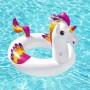 Bestway Schwimmring Einhorn im Pool, weiß mit bunten Details. Ideal für Badespaß.