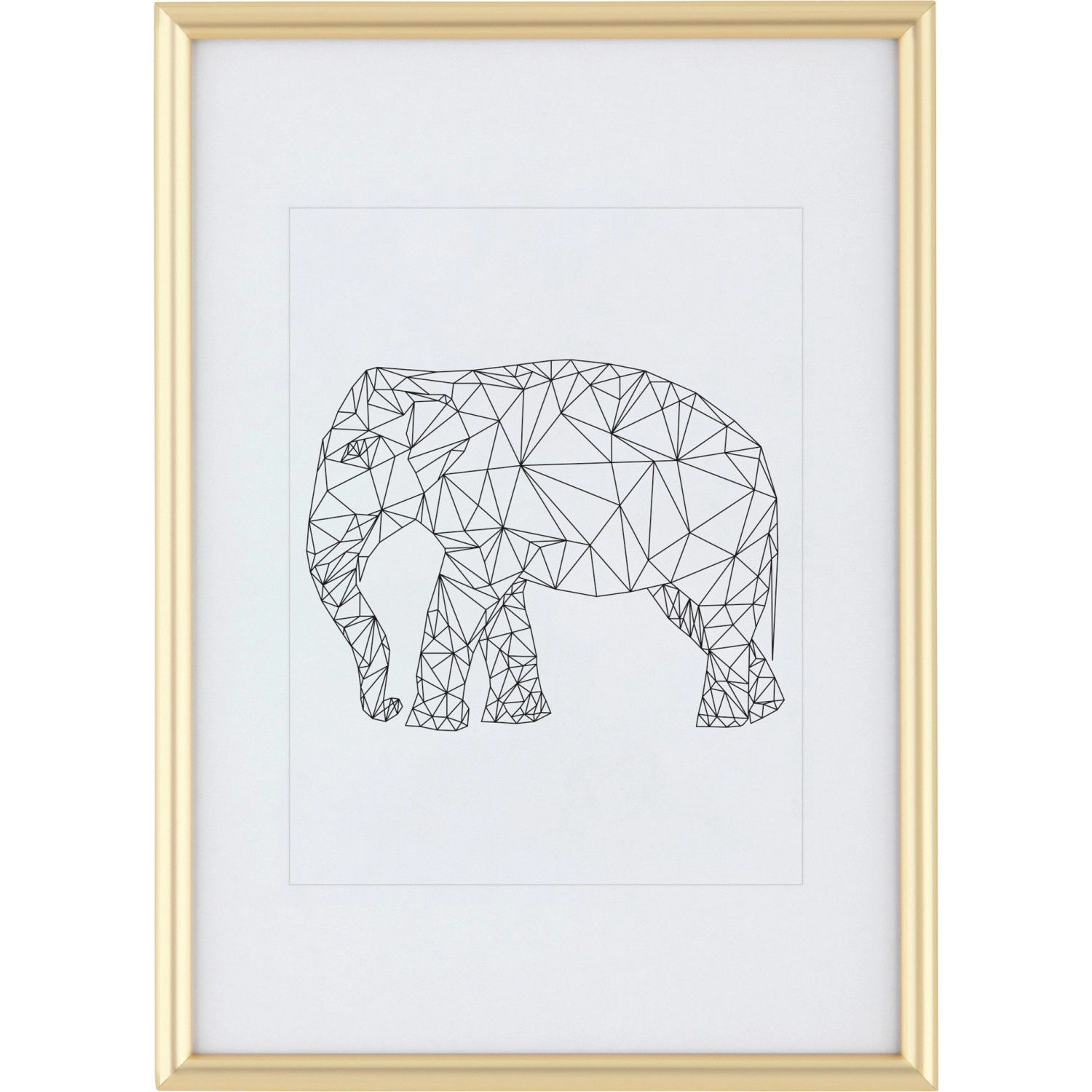 Kunststoffrahmen 21 cm x 29,7 cm Gold