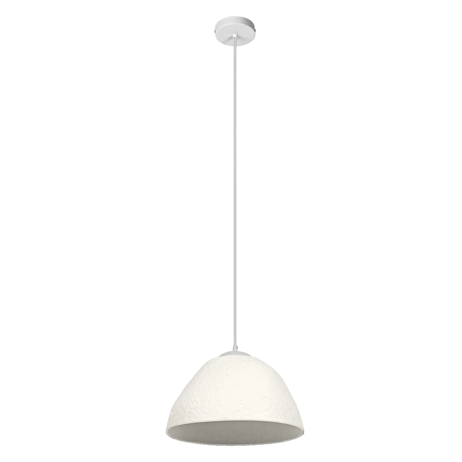Weiße Ledvance Pendelleuchte Decor Camel Bell, 169 cm hoch, Durchmesser 37,5 cm.