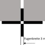 GS Terrassen Fugenkreuz 3 mm, schwarz, zur Verlegung von Terrassendielen für ein gleichmäßiges Fugenbild.