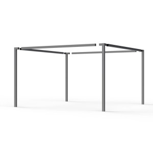 Siena Garden Pergola Schattenmanufaktur, anthrazitfarbenes Aluminiumgestell, 315x315x218 cm.
