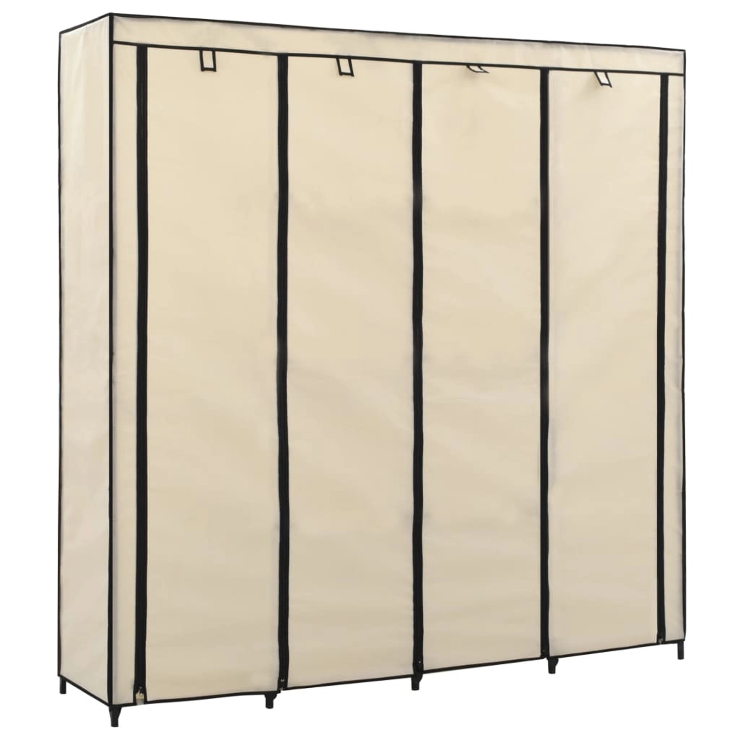 vidaXL Kleiderschrank mit 4 Fächern Creme 175 x 45 x 170 cm günstig online kaufen