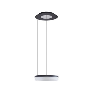 Lucande LED Smart Home Pendelleuchte Squillo 10020012 Dimmbar mit Leselampe Modern in Schwarz 1-flammig Wohnzimmerleuchte