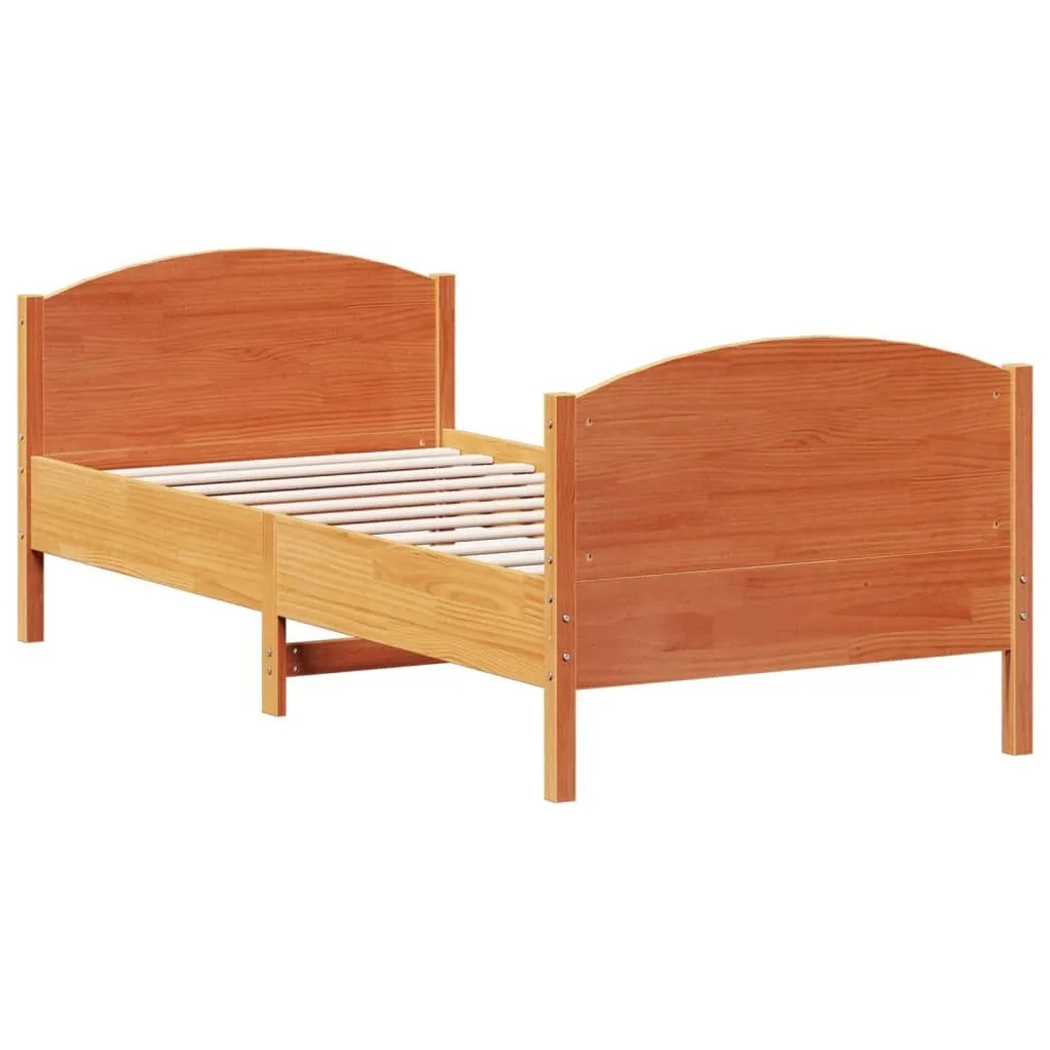 vidaXL Massivholzbett ohne Matratze Wachsbraun 90x190 cm Kiefernholz 842573 günstig online kaufen