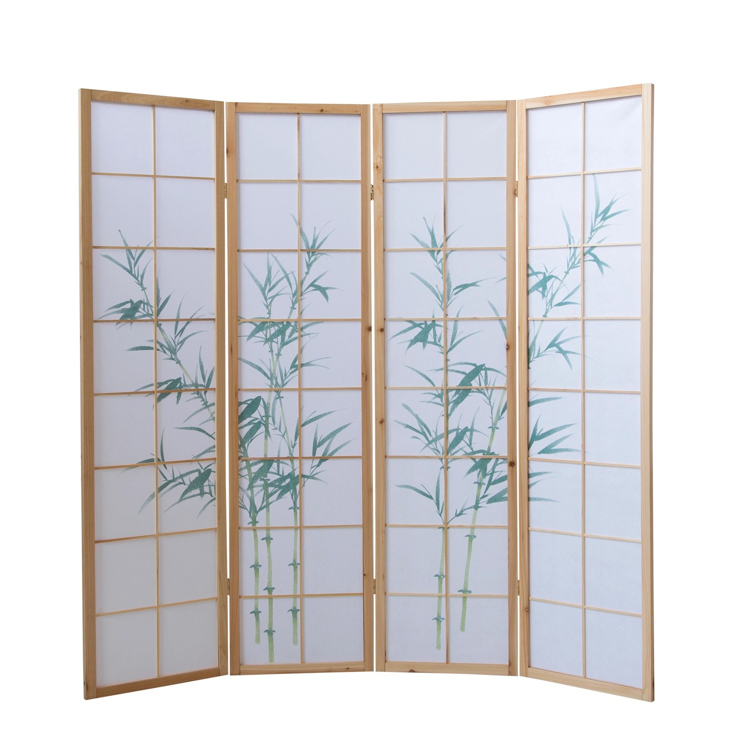 Homestyle4u 4-tlg. Paravent in Braun 176x175 cm 265_8