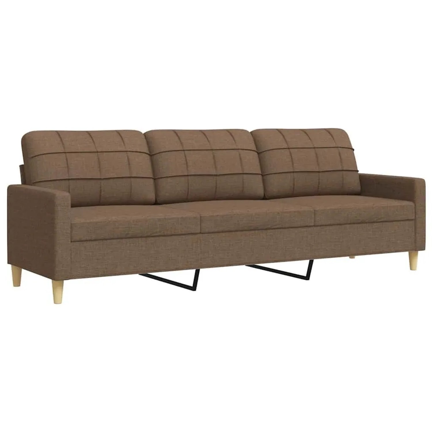 Thumbnail - vidaXL 3-Sitzer-Sofa Braun 210 cm Stoff 4007417