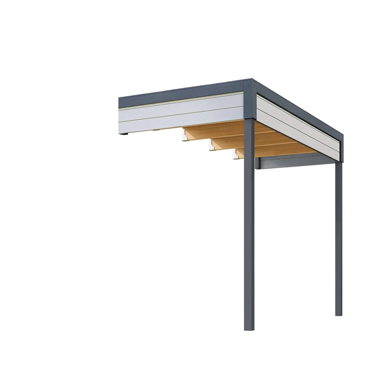 Weka Anbau 1 für Weka Gartenhaus Batu 3 Light Grey 150 cm x 300 cm