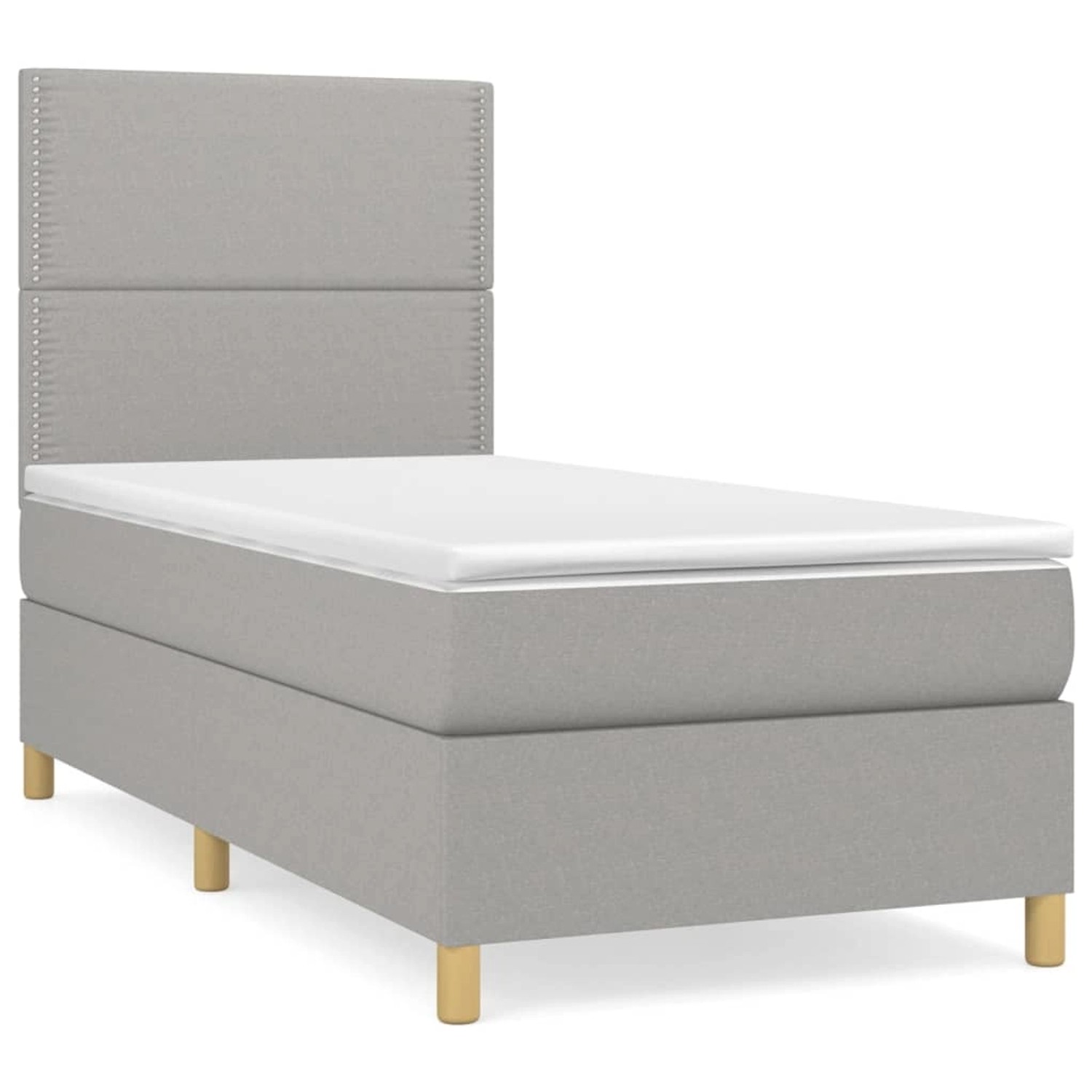 vidaXL Boxspringbett mit Matratze Dunkelgrau 80x200 cm Stoff1378132 günstig online kaufen