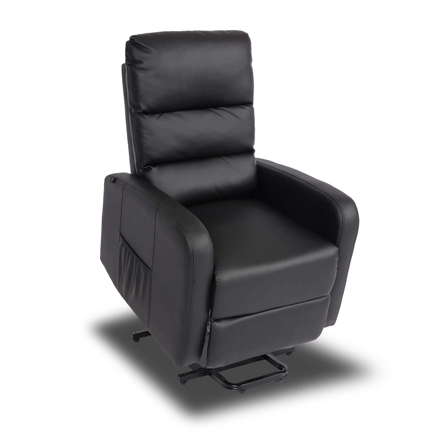 MCW Fernsehsessel K62 Liegefunktion Aufstehhilfe Metall Kunstleder Schwarz