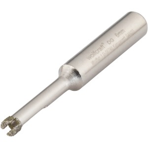 Wolfcraft Diamant-Bohrer Ceramic, 6 mm, für präzise Bohrungen in Fliesen mit Akkuschrauber.