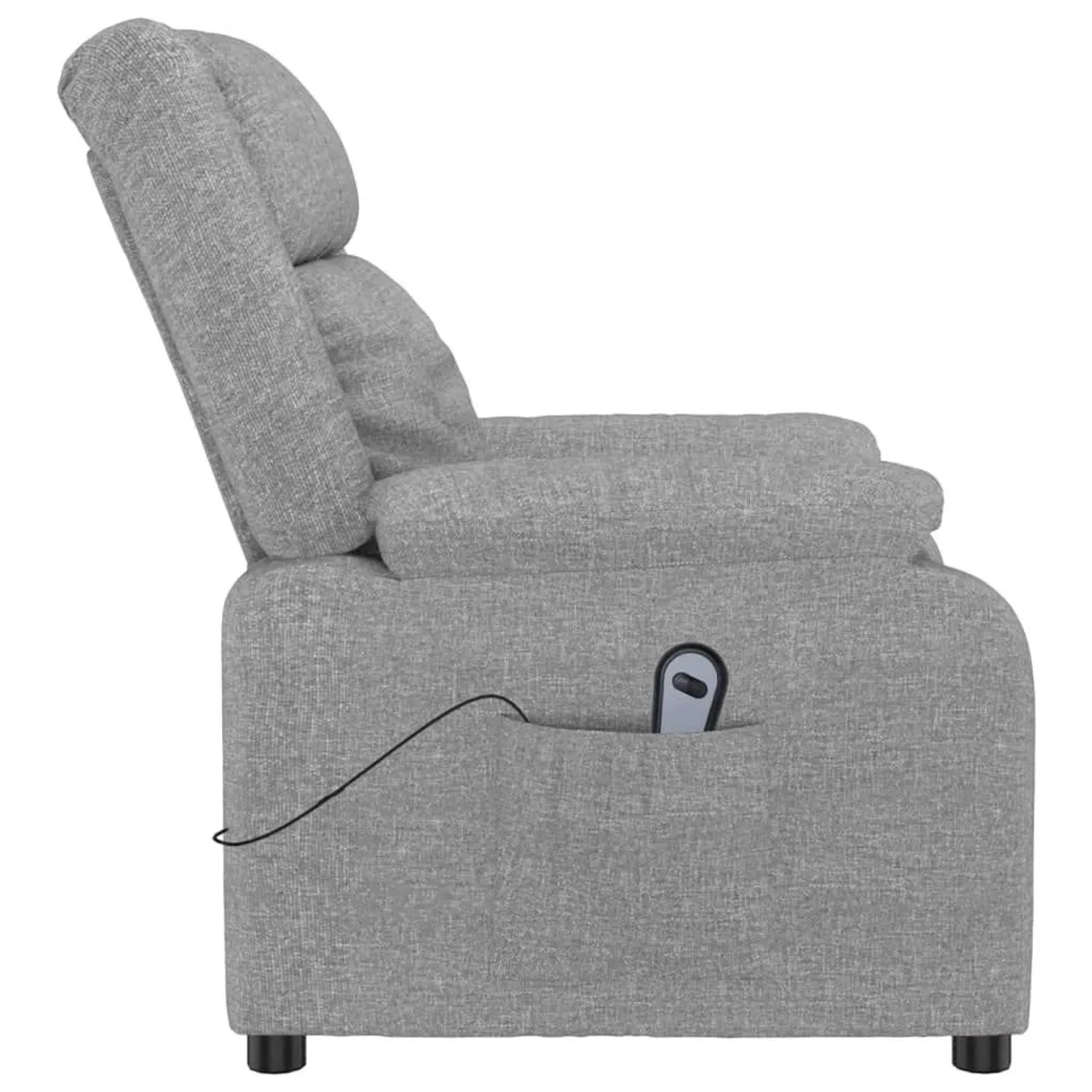 vidaXL Relaxsessel Elektrisch Hellgrau Stoff 3143567_5