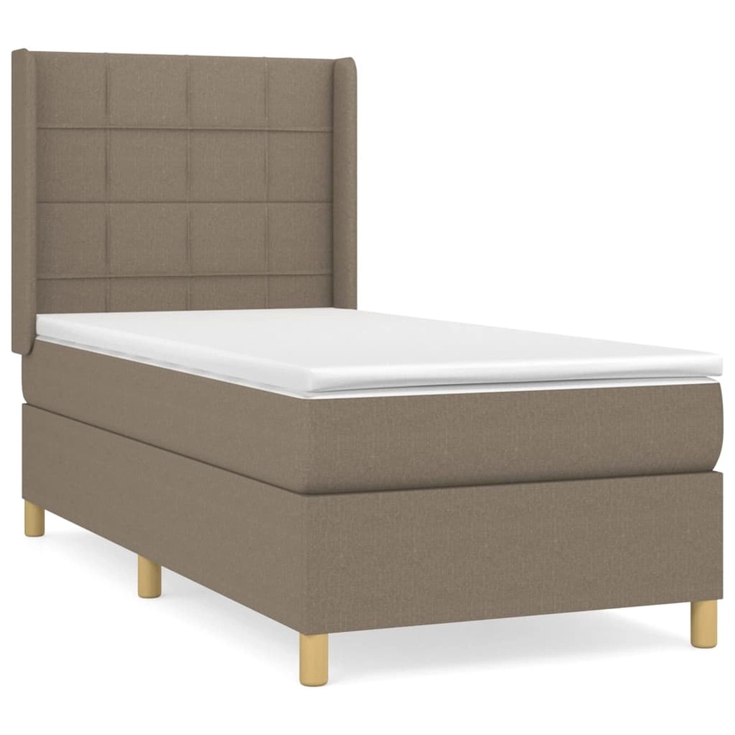 vidaXL Boxspringbett mit Matratze Taupe 80x200 cm Stoff1377851 günstig online kaufen