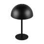 Schwarze, matte LED-Tischleuchte Munoz von Reality, pilzförmiges Design.