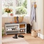 SoBuy Schuhkipper mit 1 Klappe und 2 Offenen Fächern MDF Weiß FSR119-W_2